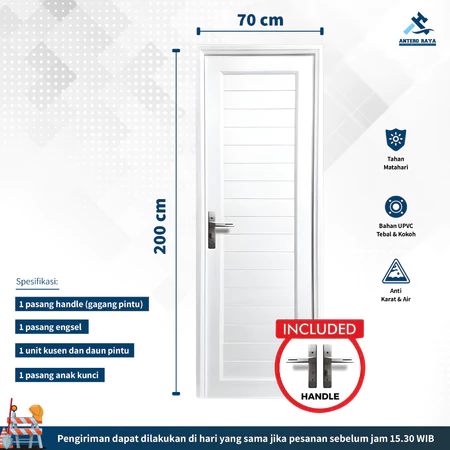 Pintu Kamar Mandi Metro UPVC Full Panel